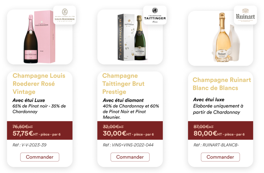 Cadeaux d'affaires champagnes