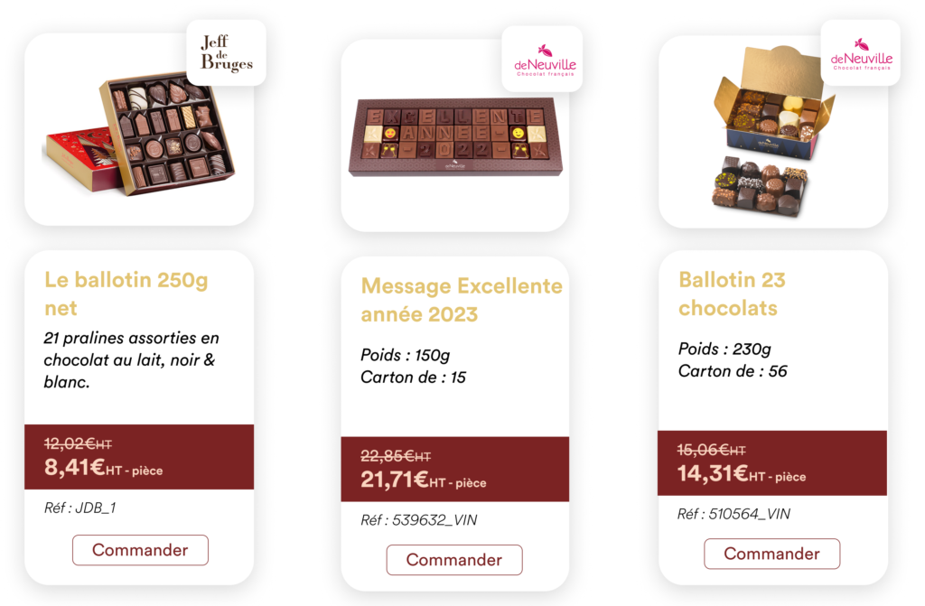 Cadeaux d'affaires chocolats