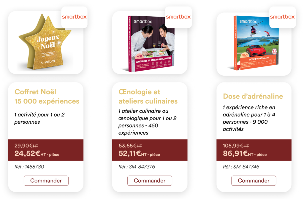 Cadeaux d'affaires Smartbox