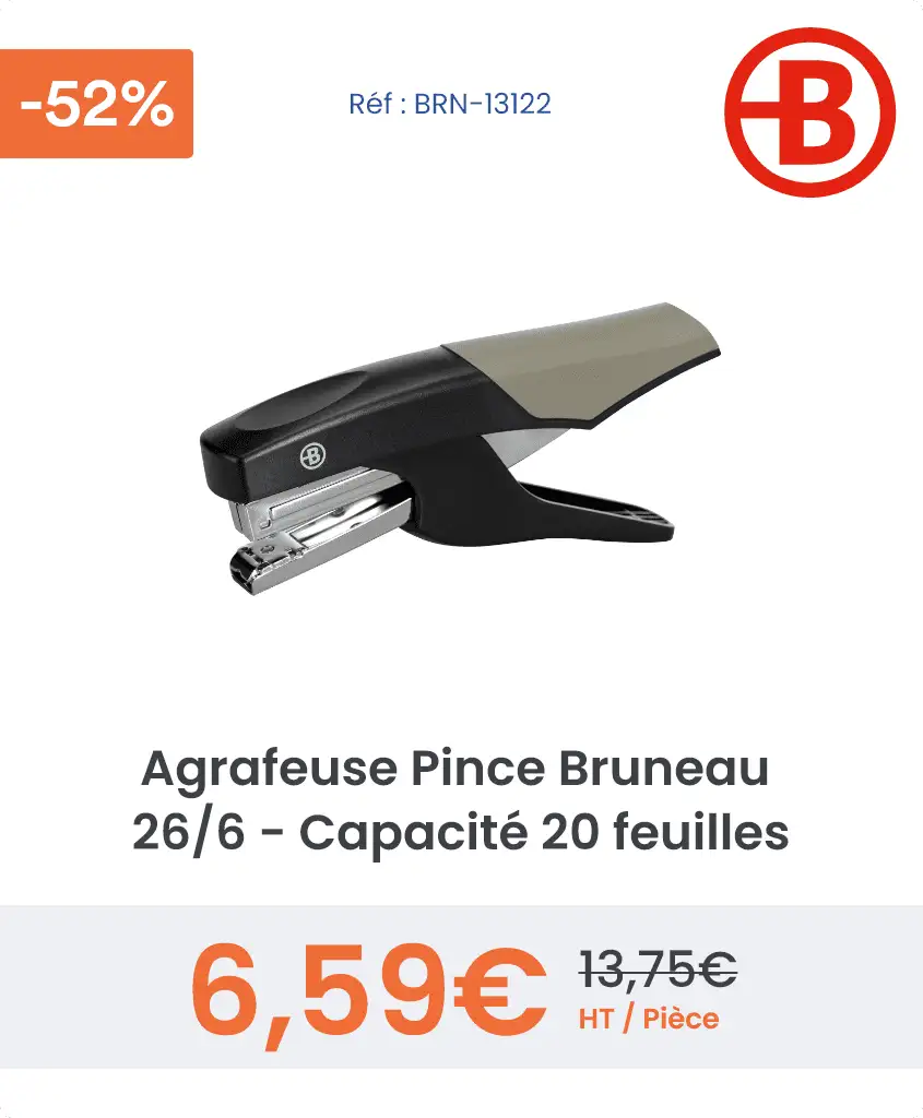 Offre négociée bruneau agrafeuse